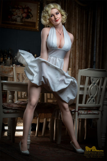 Celebrity Marilyn Monroe Epitomized Full Silicone Lifelike Sex Doll 164cm S12 Carmel