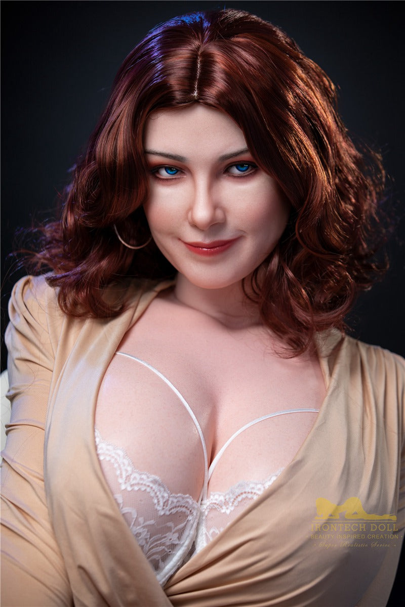 Short Hair Mature Lady Full Silicone Real Lifelike Sex Doll 160cm S12 Carmel