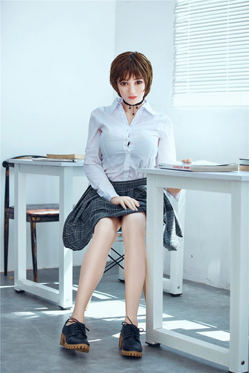 Short Hair E-Cup TPE Life Like Sex Doll 159cm Fiona