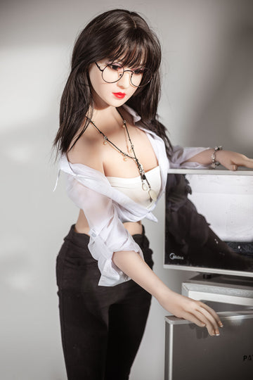 Lifelike Office Lady Skinny Big Breast Sex Doll 158cm Aibei158B106