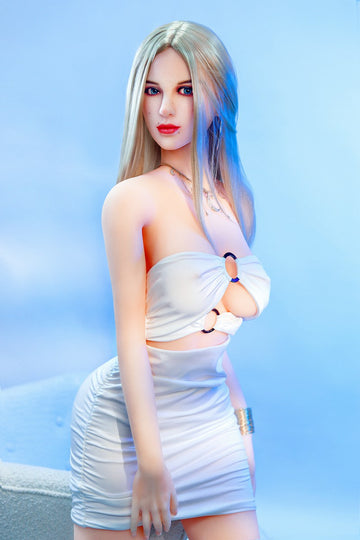Skinny Silver Hair Real-life Girl Small Breast Sex Doll 165cm