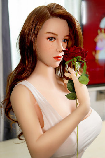 Big Breast Real Lifelike Blonde US Girl Sex Doll 158cm