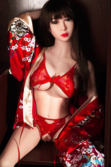 Red Hair Big Breast Skinny Sex Doll 148cm Aibei148B150