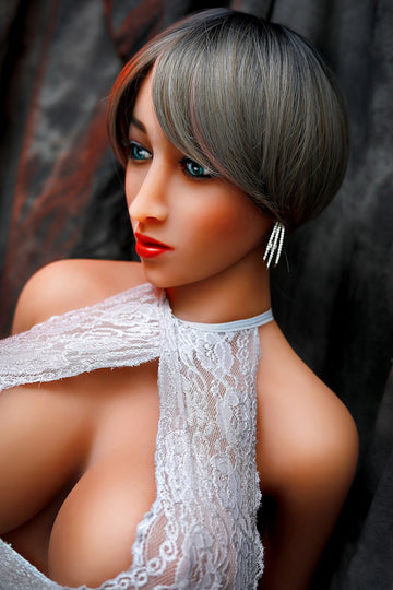 Short Hair Big Breast Realistic Skinny Lady Love Sex Doll 158cm