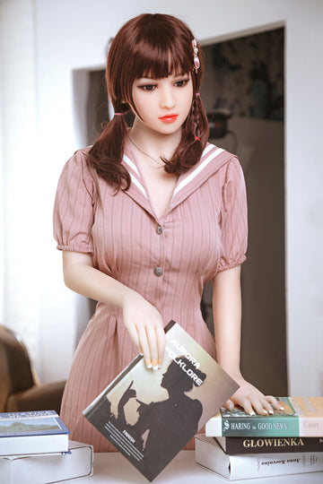 Brown Hair Realistic Medium Breast Sex Doll 158cm Aibei158M106